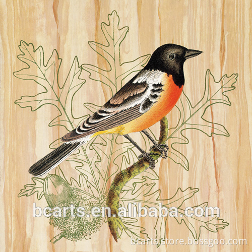 Beautiful bird on tree for living room wall decoration